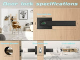 Fingerprint Door Lock Biometric Smart Handle Bedroom Hotel Warehouse Office F180B V1366-AZ2-W-15817