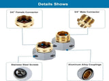 Garden Hose Repair Kit Aluminum Male Female Connectors with Zinc Clamps for 3/4 Inch and 5/8 Inch V1189-LC-LY-00170