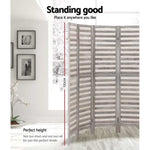 Artiss 8 Panel Room Divider Screen 326x170cm Louver Grey RD-B-4089-8P-GY