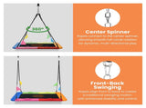 Kahuna Heavy Duty 60 Inch Rectangular Tree Swing with Adjustable Lifting Ropes Foam Padded Tube SWG-KAH-ZRT-60