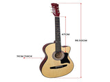 Karrera 38in Cutaway Acoustic Guitar with Carry Bag - Natural CC38-NAT