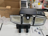 Solar Super Bright LED Sensor Wall Light Outdoor Patio Triple Wall Light IP65 Waterproof Adjustable V1294-YM0901-L6958