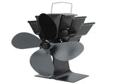 Heat Powered 4 Blade Fireplace Stove Fan Wood Log Burner Fan for Home Heat Circulation V1294-YM0901-3114200073911