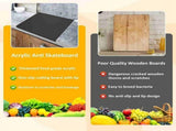 Black Acrylic Cutting Board with Lip 17.7X13.7 inch No-Scratches V1369-AZ3-W-11259