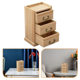 Wooden Portable Storage Box with Drawer for Office Desk, Mail, Makeup, and Small Item Organizer V1369-AZ3-W-19466