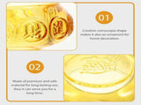 Ornaments Home Decor Golden Treasure Bowl Ornament Yellow Crystal Home Decoration 1Pcs V1192-AZ-W-22555