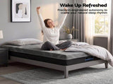 Giselle Single Mattress 26cm Firm Pocket Spring Dual Edge Support Dark Grey MATTRESS-E-CARBON-26-S
