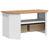 Corner Tv Cabinet White 93x49x49 Cm Solid Pine Panama Range 43_282687