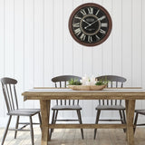 Vintage-Style 'Delcampe' Glass-Front Wall Clock 70cm V637-56003CLK