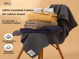 3-Piece Light Grey 100% Pure Combed Cotton Towel & Bath Towel Set - Ultra Soft & Highly Absorbent V888-ELOSUNG55381