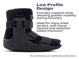 EQUIPMED CAM Walker Moon Boot Large, Foot Injury Support, Ankle Recovery, Adjustable Fit, V219-WLAMBTMH6KLA