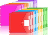 24Pack Binder Pocket, Super Heavyweight Plastic Binder Folders Tight Closure Folders with Pockets V1107-120-32743-MLT-24PACK