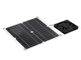12W Solar Panel Fan Kit USB Solar Powered Fan for Greenhouses Sheds Pet Houses Mobile Phone Charging V1294-YM0715-3114220045311