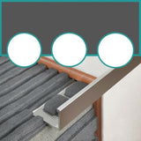 10 x Tile Trim Heavy Duty L Shaped Edge Aluminium 10mm V63-844571