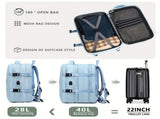 Expansion Backpack Travel Backpack Expandable Storage Multiple Compartments - Beige - Size L V1347-DSZ-BP-001-BEG-L