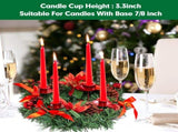 Christmas Advent Wreath Fir Wreath Christmas Arrangement Decorative Wreath with Candle Holder & V1294-YM0715-10327624