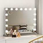 Embellir Bluetooth Makeup Mirror 58x46cm Hollywood Vanity with LED Light Wall MM-E-FRAMELS-5846-GS-BT