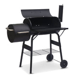 Wallaroo 2-in-1 Outdoor Barbecue Grill & Offset Smoker BBQ-DS35-B