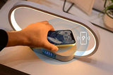 Bedside Lamp with Clock 10W Fast Wireless Charger USB Port Nightstand Touch Lamp V1263-JX-6299