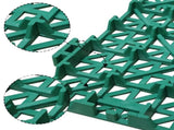 6 Pack Modular Interlocking Cushion Rubber Mat Floor Tile Mats Drain Pool Patio Balcony Yard Pet V1370-AZ4-06340