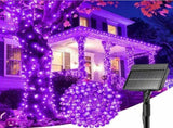 Solar String Lights Outdoor Waterproof, LED Outdoor Light Solar Fairy Lights with 8 Lighting V1107-124-16567-PUR4