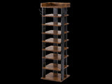 Levede Narrow Shoe Rack Vertical 9-Tier Shoe Storage Organiser Shelf Side Hooks EA0304-BR-9-AU