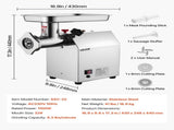 Commercial Electric Meat Grinder 9.2 Lbs/Min Sausage Stuffer Maker Kitchen V952-SYTMDDJRJSYS79O1T001V3