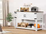 Coffee Bar Cabinet, 80 x 35 x 88 cm Farmhouse Coffee Bar Cabinet with 3-Tier Storage, Coffee Bar V952-BSZSJSJLMK30Z362SV0