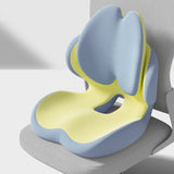 Blue Ergonomic Memory Foam Seat Cushion with Lumbar Support - Integrated Backrest Design, Breathable V888-ELOSUNG54424