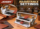 Manual Leather Skiving Machine, 90mm Aluminum Body Adjustable Leather Thinning Tool, with Dual V1107-CS-YNKZ20