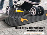 Upgraded Rubber Threshold Ramp, 2.5 cm Rise Wheelchair Ramp Doorway, Natural Curb Ramp Rated 15 tons V952-XBLYPDGB1445XG06OV0