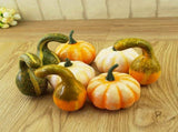12 Pcs Artificial Pumpkins and Gourds Set, Small Faux Foam Pumpkins Artificial Vegetables for V1188-ZC-LHJ-12