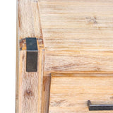 Bedside Table 2 drawers Night Stand Solid Wood Acacia Oak Colour V43-BST-NOW-OAK