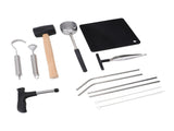 Coconut Opener Tool Set Stainless Steel Coconut Shell Puncher Cutter Rubber Hammer Kit with Straw V1294-YM0901-3118240105111