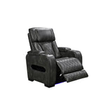 1 Seater Electric Air Leather Dark Grey Recliner V43-REC-EMP1RGR