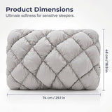 Mellow Sleep Pillow Puff, Pineapple Bun Fluffy Quilted Bed Pillow for Hot Sleepers, Cooling V1107-115-95843-WHT