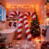 Trendbay 2pcs Extra-Large Red & White Striped Candy Cane Balloons V1142-RB1005012482936744