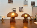 Brown Charming Retro Glass Mushroom Table Lamp - Vintage Nordic Style Bedside Light V888-ELOSUNG27752