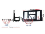 Everfit 43-Inch Wall Mount Kids Basketball Hoop Backboard Indoor Outdoor Sports BAS-HOOP-D45-BK