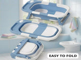CARLA HOME Foldable Baby Bath Tub with Collapsible Toddler - Blue LSB-36508