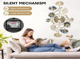 Large Wall Clock 22cm Metal Silent Non Ticking Decoration Hanging Clock Battery Operated with 3D V985-DECORCLOCK
