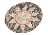 Round Grass Wall Ornaments 35cm Diameter Hand Knitting Hanging Woven Wall Baskets for Living Room V1294-YM0703-3115230050712