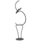 Deer Shape Wrought Iron Plant Stand Transparent Glass Hydroponic Plant Vase for Living RoomType B V1294-YM0710-3111210273512