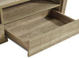 TV Cabinet 3 Storage Drawers with Shelf Natural Wood like MDF Entertainment Unit in Oak Colour V43-TV-CELOAK3S