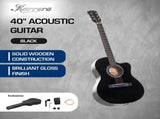 Karrera Acoustic Cutaway 40in Guitar - Black ACG40-BK