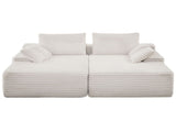 210 cm Oversized Double Chaise Lounge, Corduroy Fabric Sectional Sofa, Cozy Deep Seat Loveseat Sofa V952-CGBYSRSFYSS8Y3HFQ001V0
