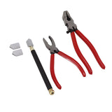 Glass Cutter Tool Kit Breaker Pliers Curve Jaw Glass Running Pliers Kit Glass Cutter Pen 2pcs Blades V1294-YM0706-3114230135011