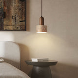 Yellow Travertine Pendant Light 110-240V Japanese Style Nordic Pendant Lamp Ideal for Bedside, V1369-AZ3-W-11417