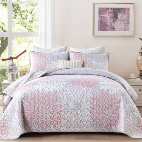 Mosaic Quilted coverlet and pillowcovers set Unique Patchwork Design - Queen size V745-MAC080699Q13U