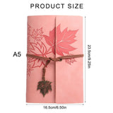 Leather Journal Notebook Refillable Vintage Journal Travel Sketchbook 160 Unlined Pages for Women V1192-AZ-W-23245